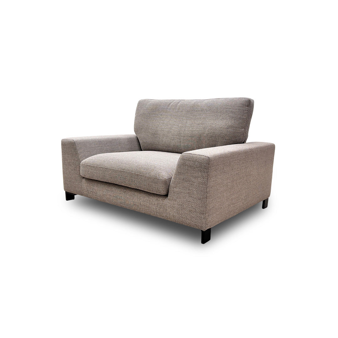 'Euphoria' Mocha Breeze Plain Fabric Cuddler Chair
