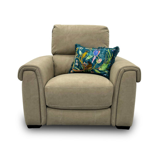 ‘Nixon’ R946 Oyster Suede Fabric Chair