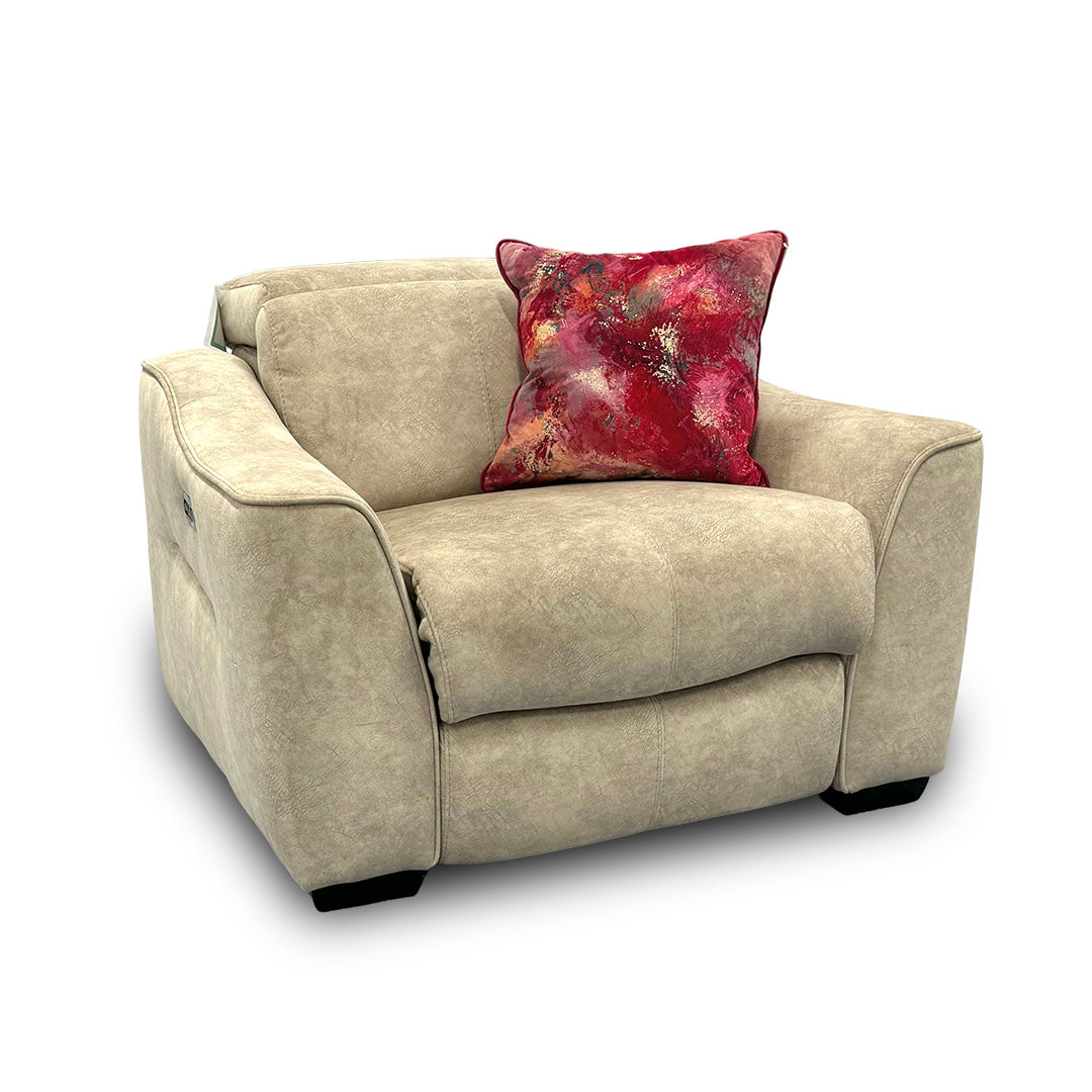‘Xavier’ Power Recliner Bfa-Bnn-R26 Cream Velvet Armchair