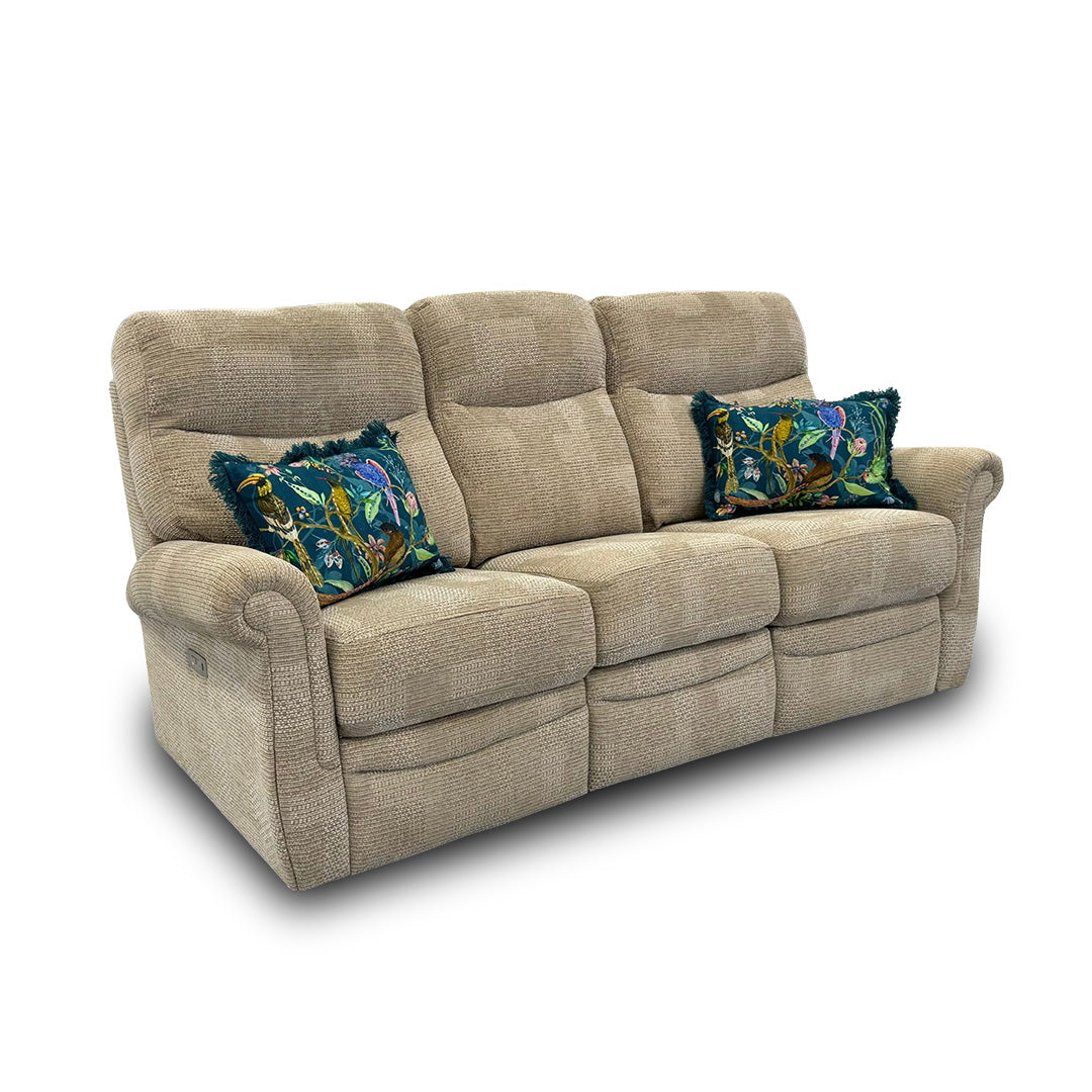G Plan ‘Avon’ A801 Faro Mist 3 Seater Fabric Power Recliner Sofa