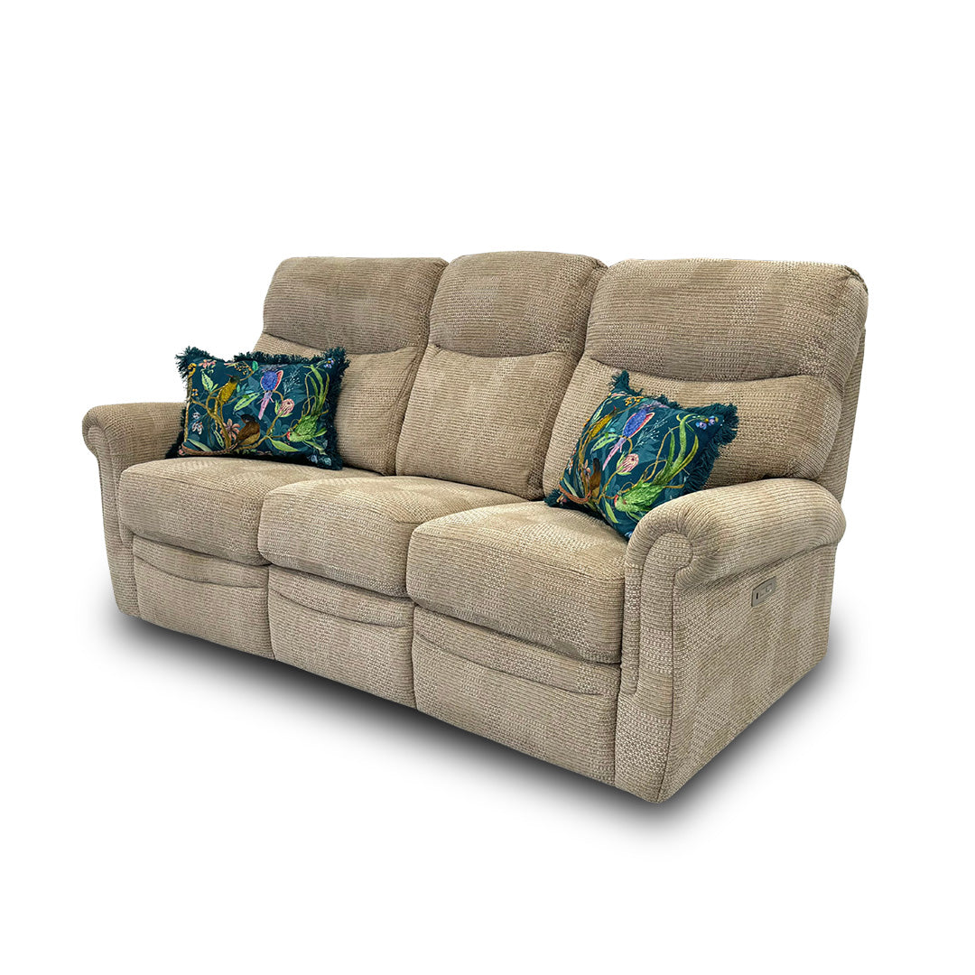 G Plan ‘Avon’ A801 Faro Mist 3 Seater Fabric Power Recliner Sofa