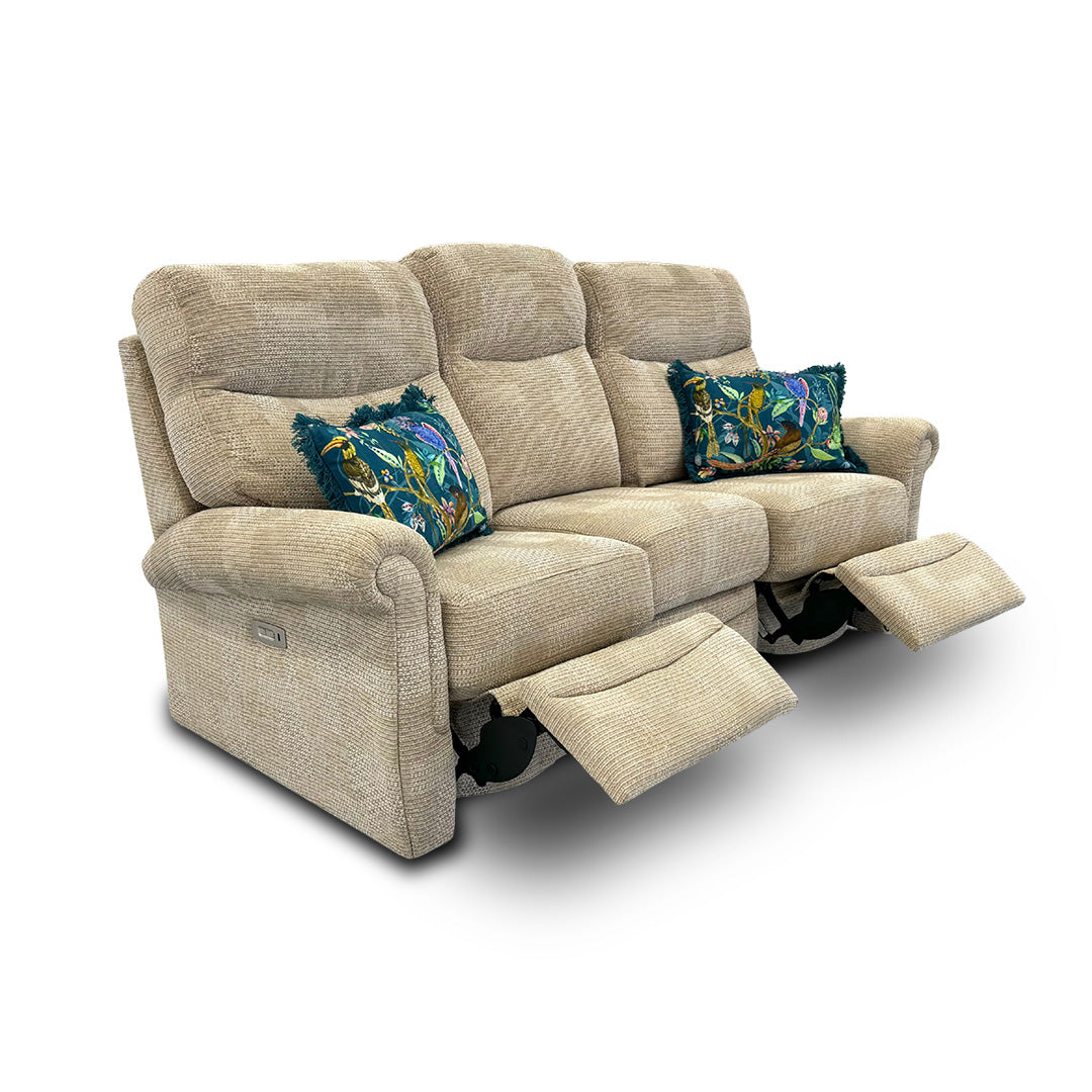 G Plan ‘Avon’ A801 Faro Mist 3 Seater Fabric Power Recliner Sofa