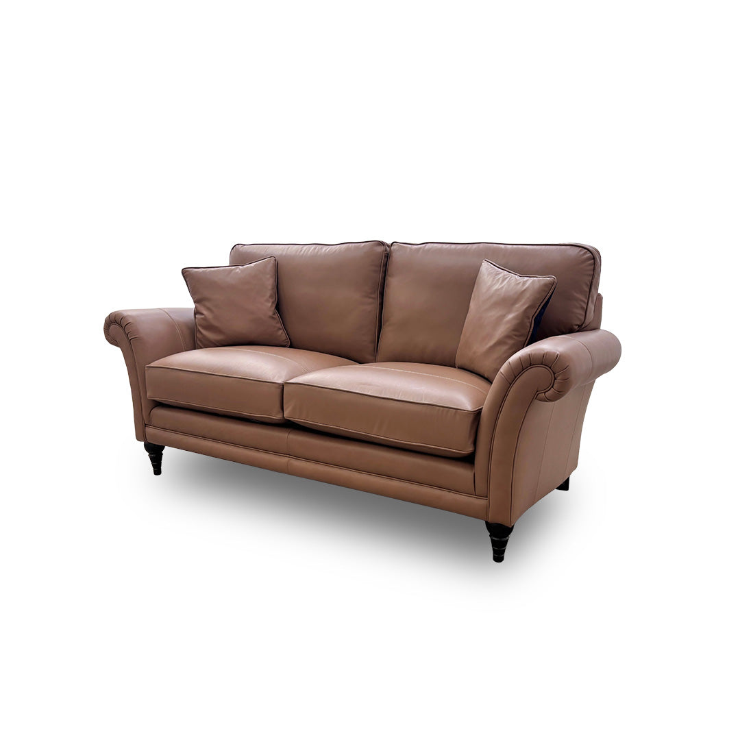 Parker Knoll 'Burghley' Como Taupe 053051-0019 Leather Large 2 Seater Sofa