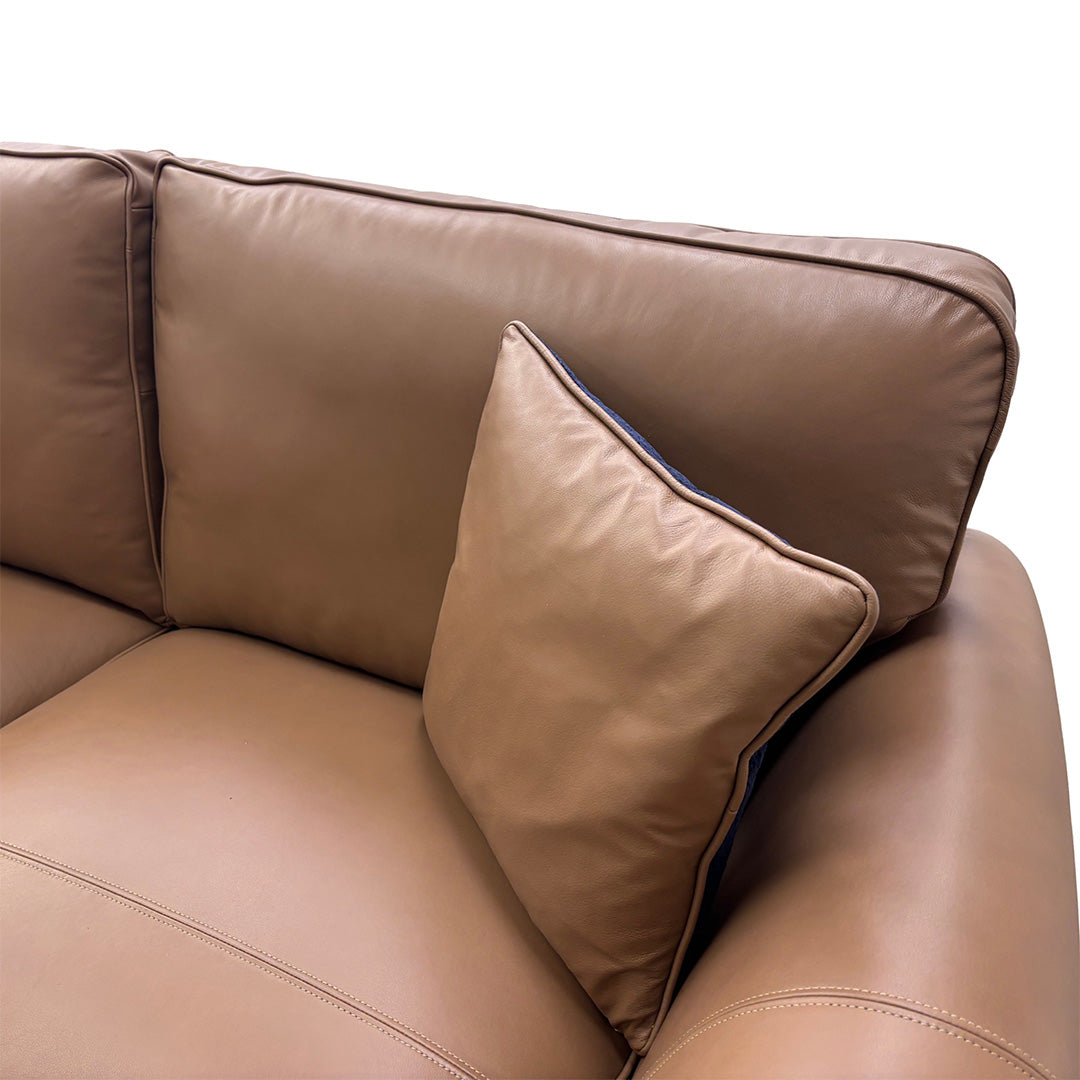 Parker Knoll 'Burghley' Como Taupe 053051-0019 Leather Large 2 Seater Sofa