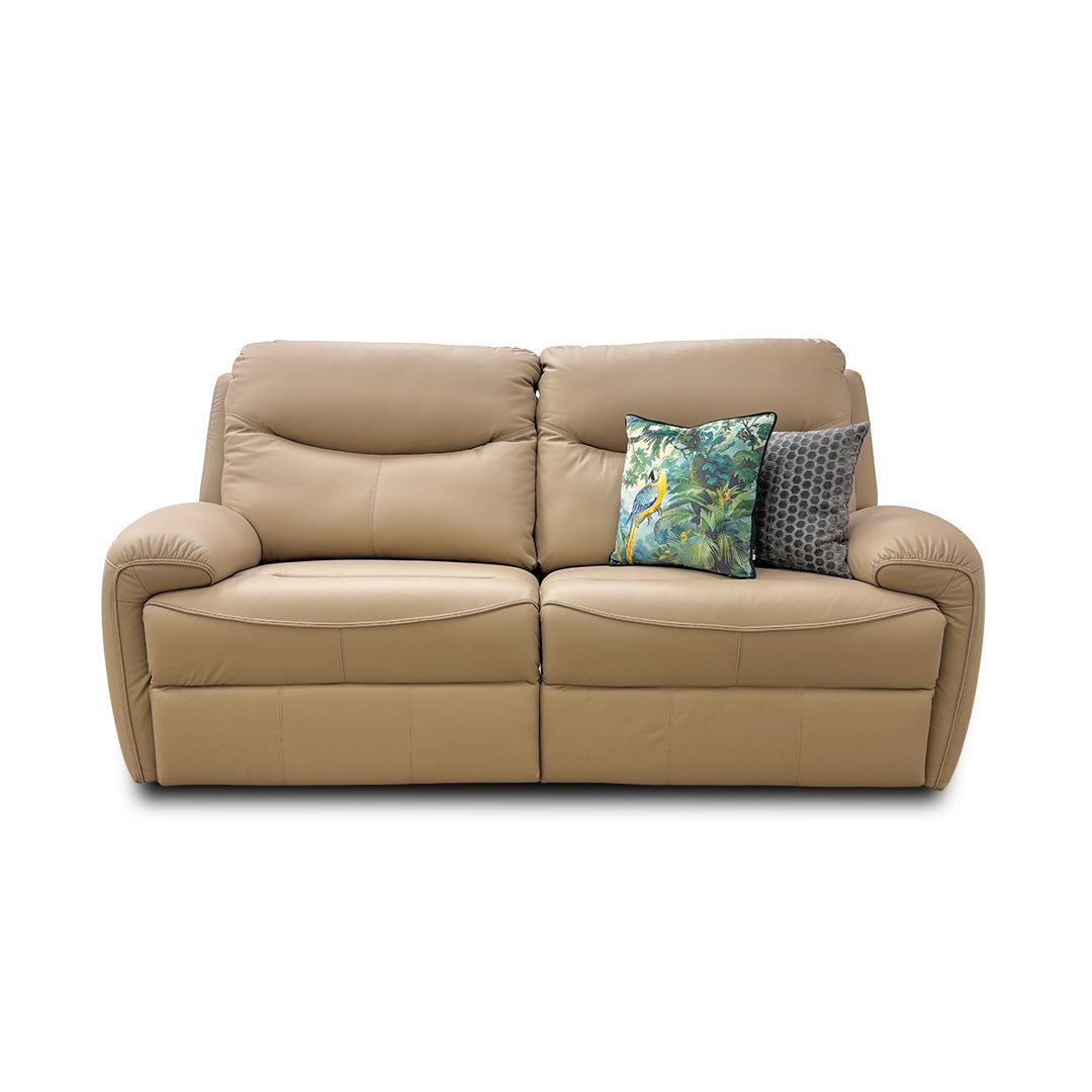 G Plan 'Amesbury' L845 Cambridge Putty Leather 3 Seater Power Recliner Sofa with Power Headrest, Power Lumbar and Heated Seats