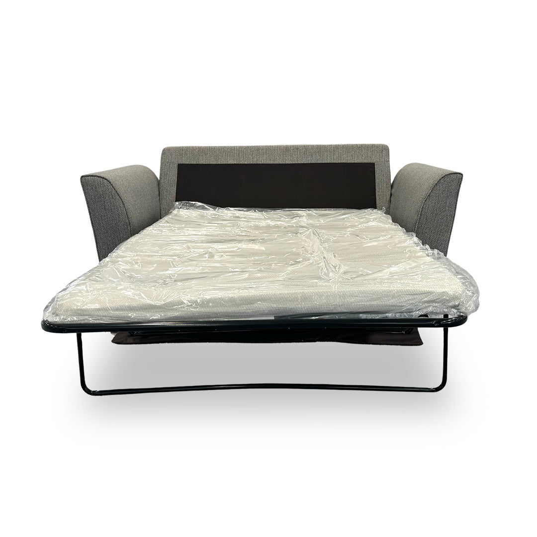 ‘Poppy’ Mid Grey Woven Fabric Large 2 Seater Sofa Bed