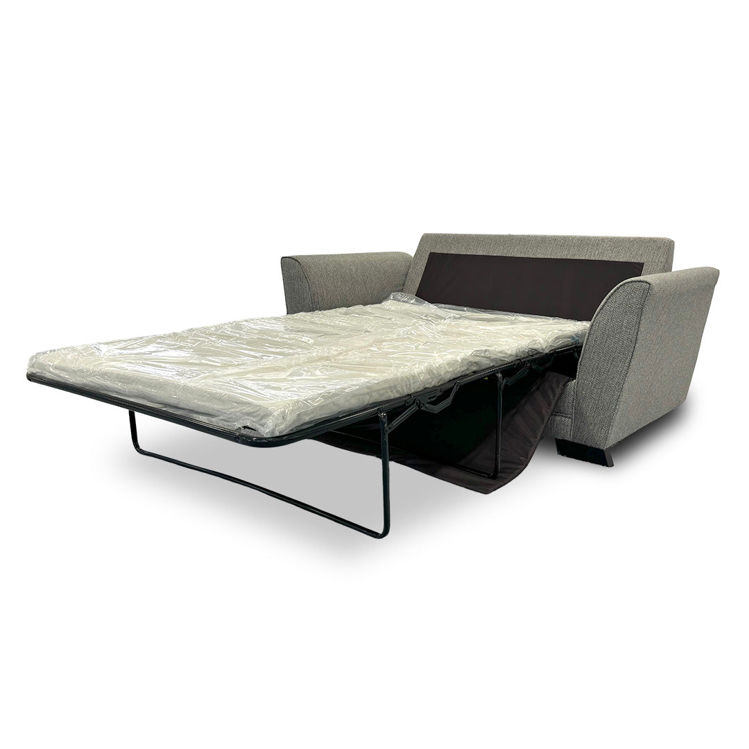 ‘Poppy’ Mid Grey Woven Fabric Large 2 Seater Sofa Bed
