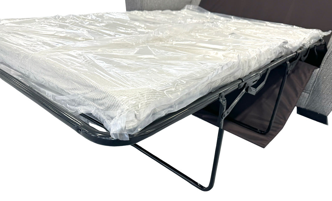 ‘Poppy’ Mid Grey Woven Fabric Large 2 Seater Sofa Bed