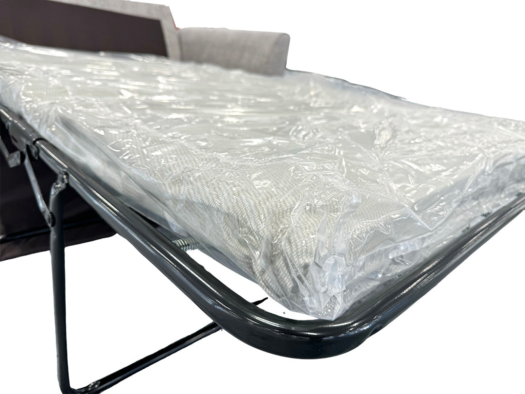 ‘Poppy’ Light Grey Woven Fabric Large 2 Seater Sofa Bed