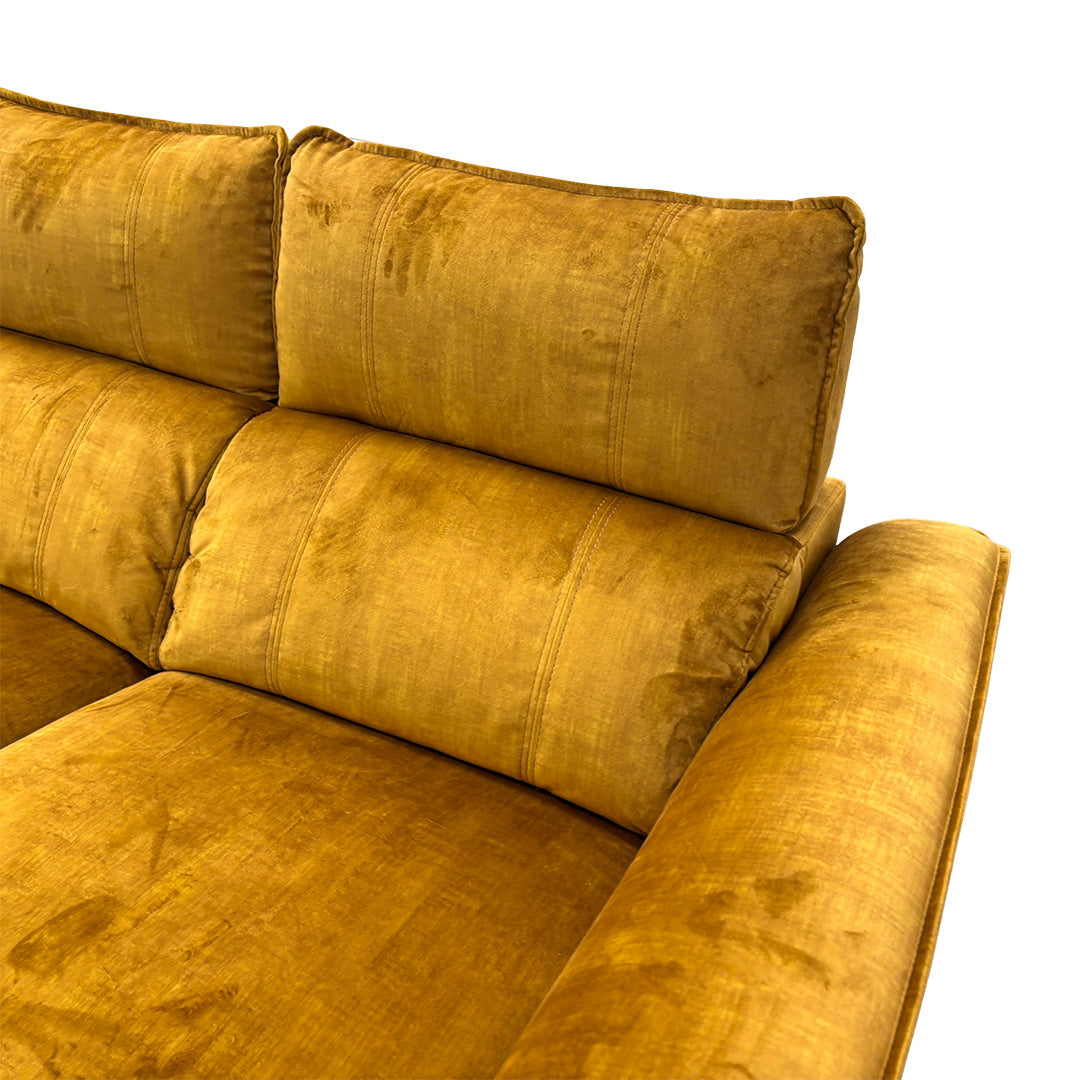 ‘Jude’ 52002 Heritage Saffron Velvet 2 Seater Sofa