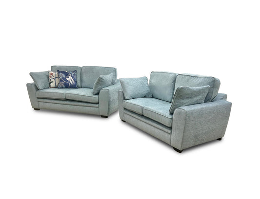 'Chalfont' Eau De Nil Fabric 3 + 2 Seater Sofa Set