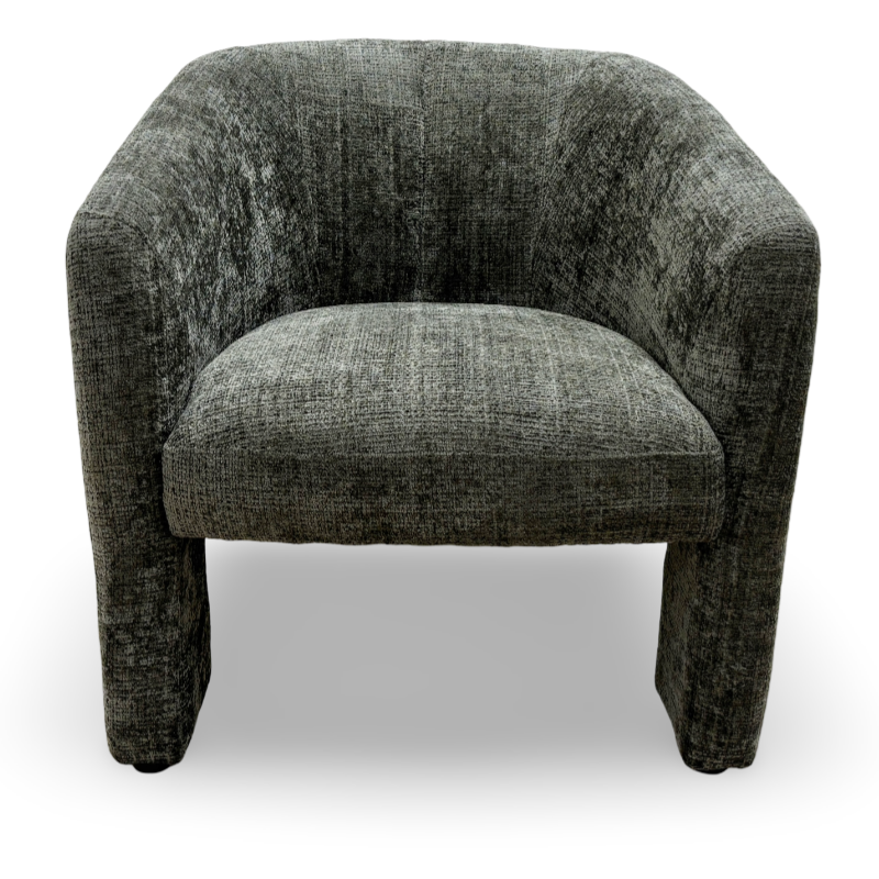 ‘Humphrey’ Green Chenille Fabric Accent Chair