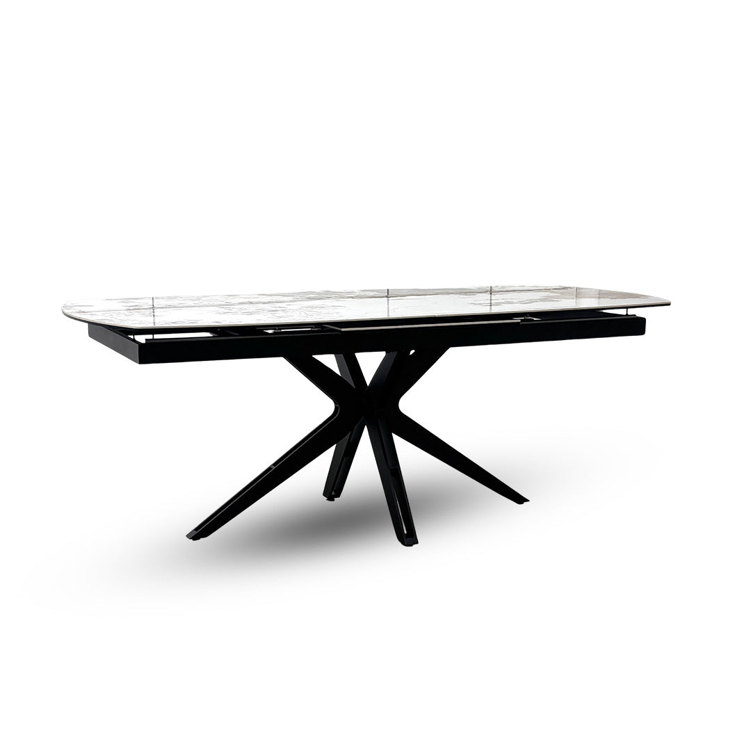 ‘Jose’ Calcutta Marble Pop-up Extending Dining Table 260cm