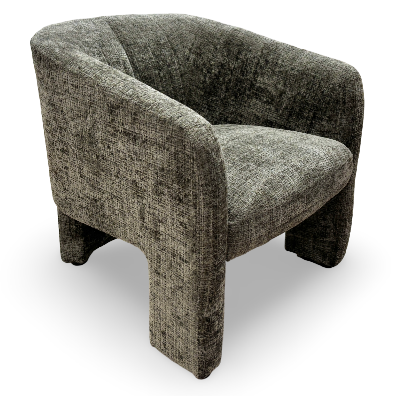 ‘Humphrey’ Green Chenille Fabric Accent Chair
