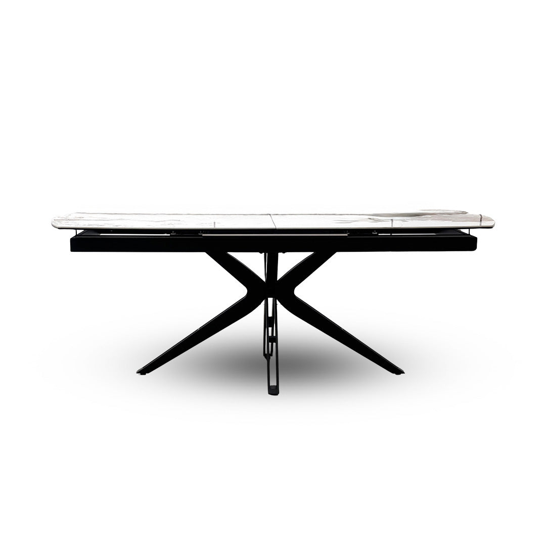 ‘Jose’ Calcutta Marble Pop-up Extending Dining Table 260cm