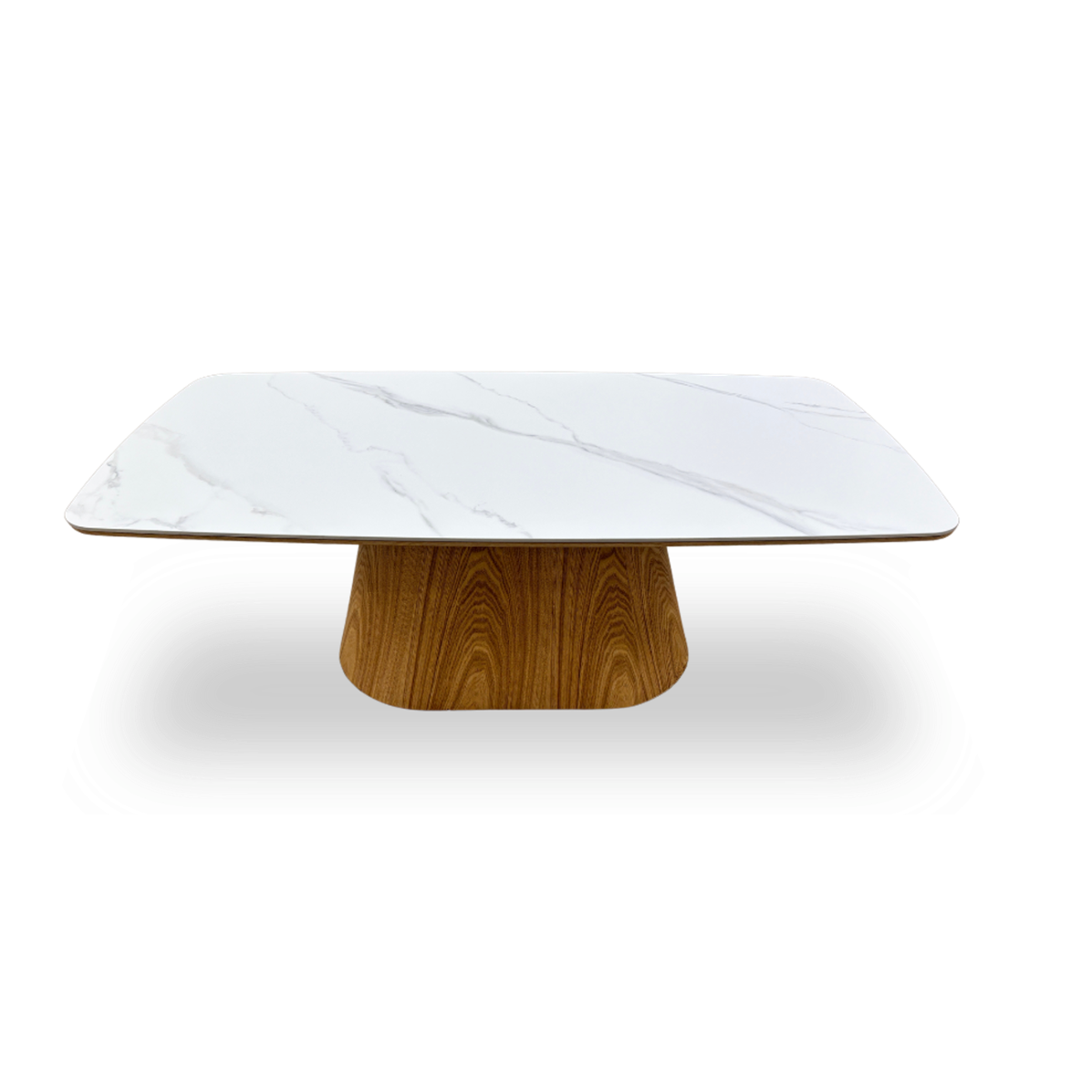 'Indy' Marble Pattern Ceramic Top Sand Coffee Table