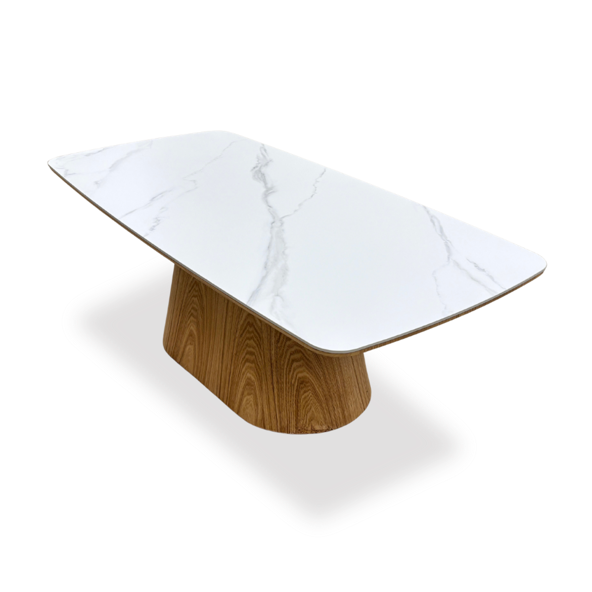 'Indy' Marble Pattern Ceramic Top Sand Coffee Table