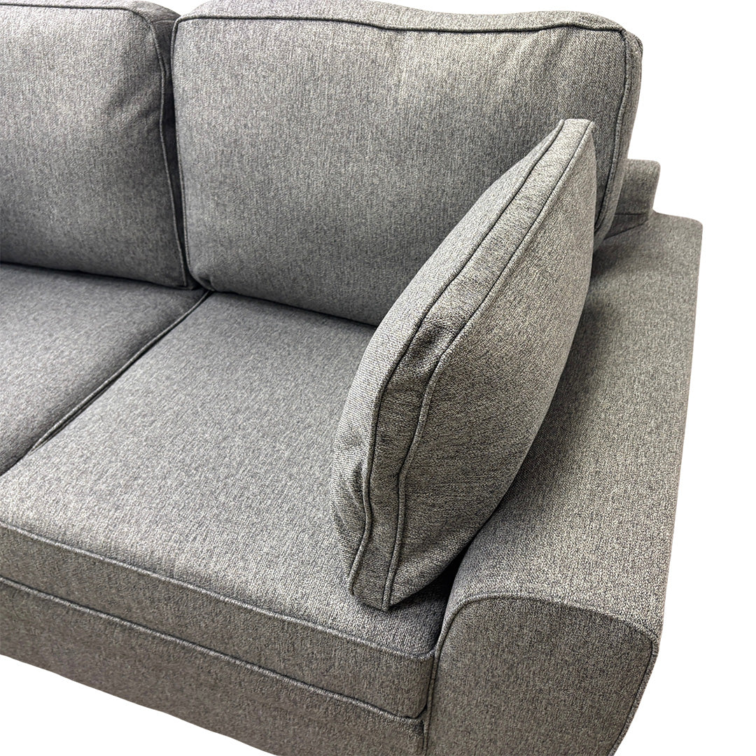 'Chalfont' Charcoal Tight Weave Fabric 3 + 2 Seater Sofa Set
