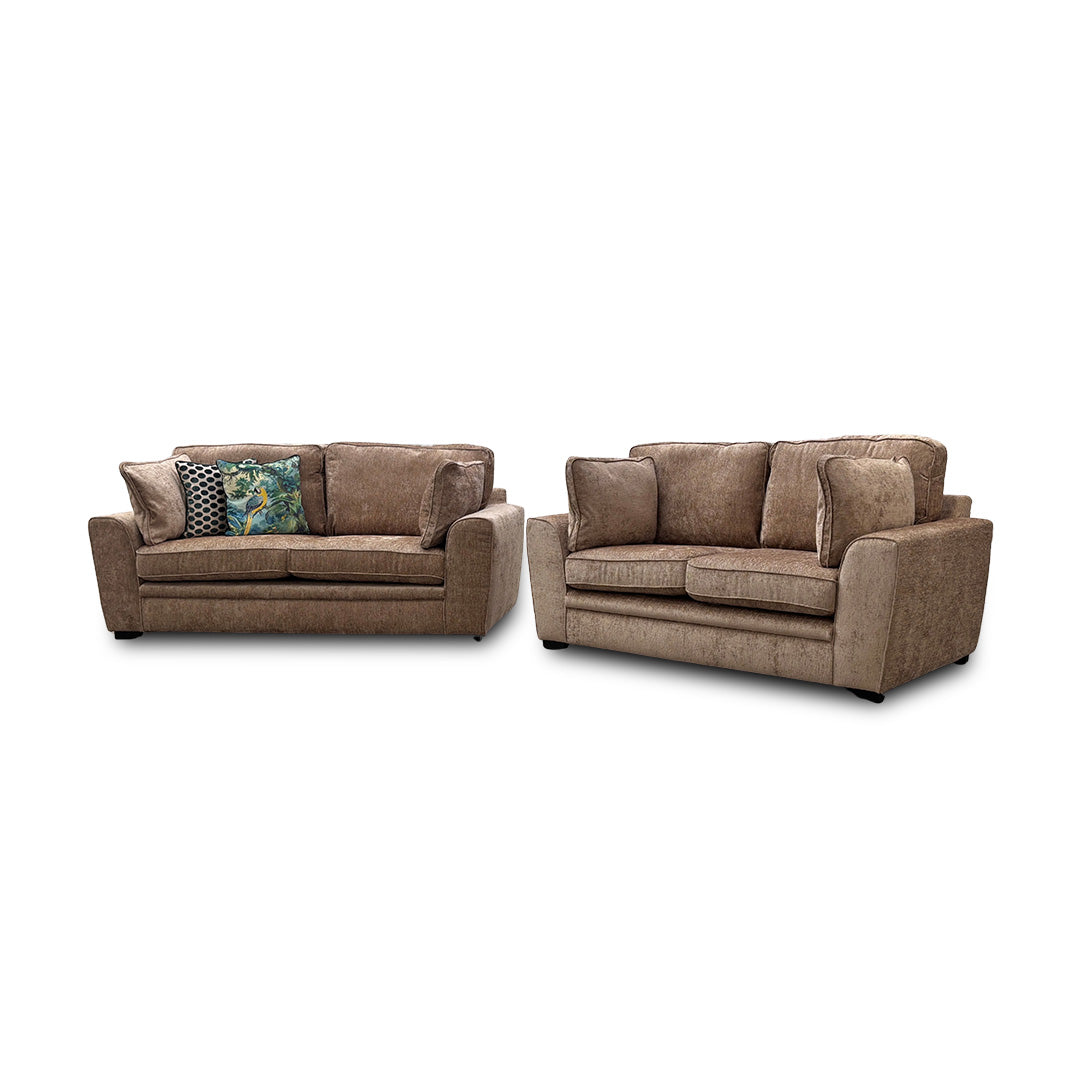 'Chalfont' Mink Fabric 3 + 2 Seater Sofa Set