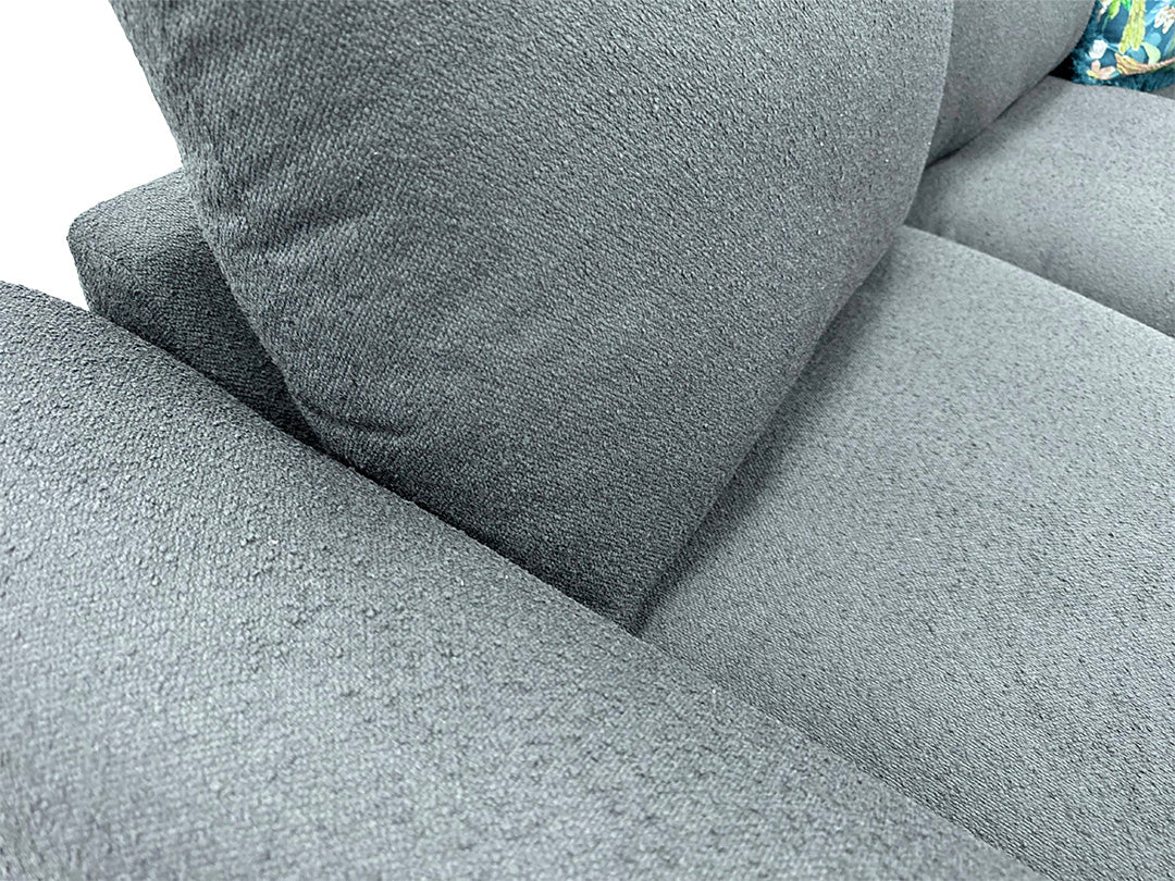 ‘Hugh’ Navy Calix Boucle 2 Corner 2 Sofa
