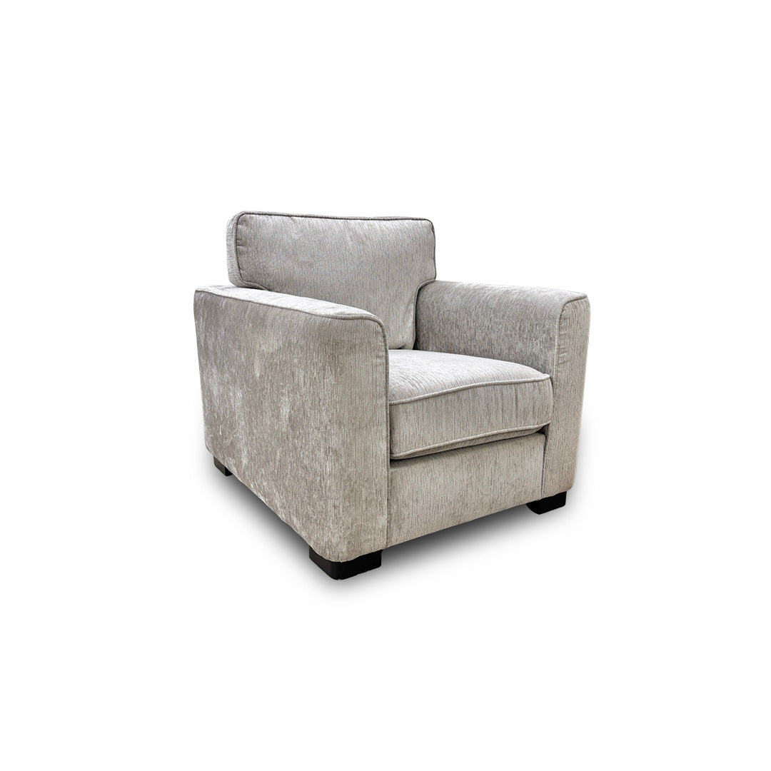 'Elora' Kento 301 Warm Grey Dbf Fabric Armchair