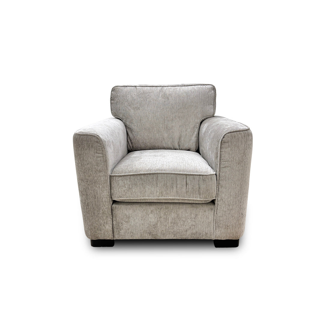 'Elora' Kento 301 Warm Grey Dbf Fabric Armchair