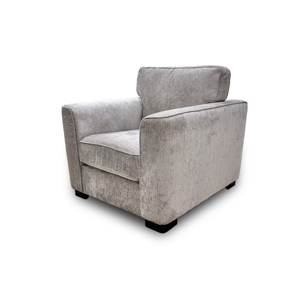 'Elora' Kento 301 Warm Grey Dbf Fabric Armchair