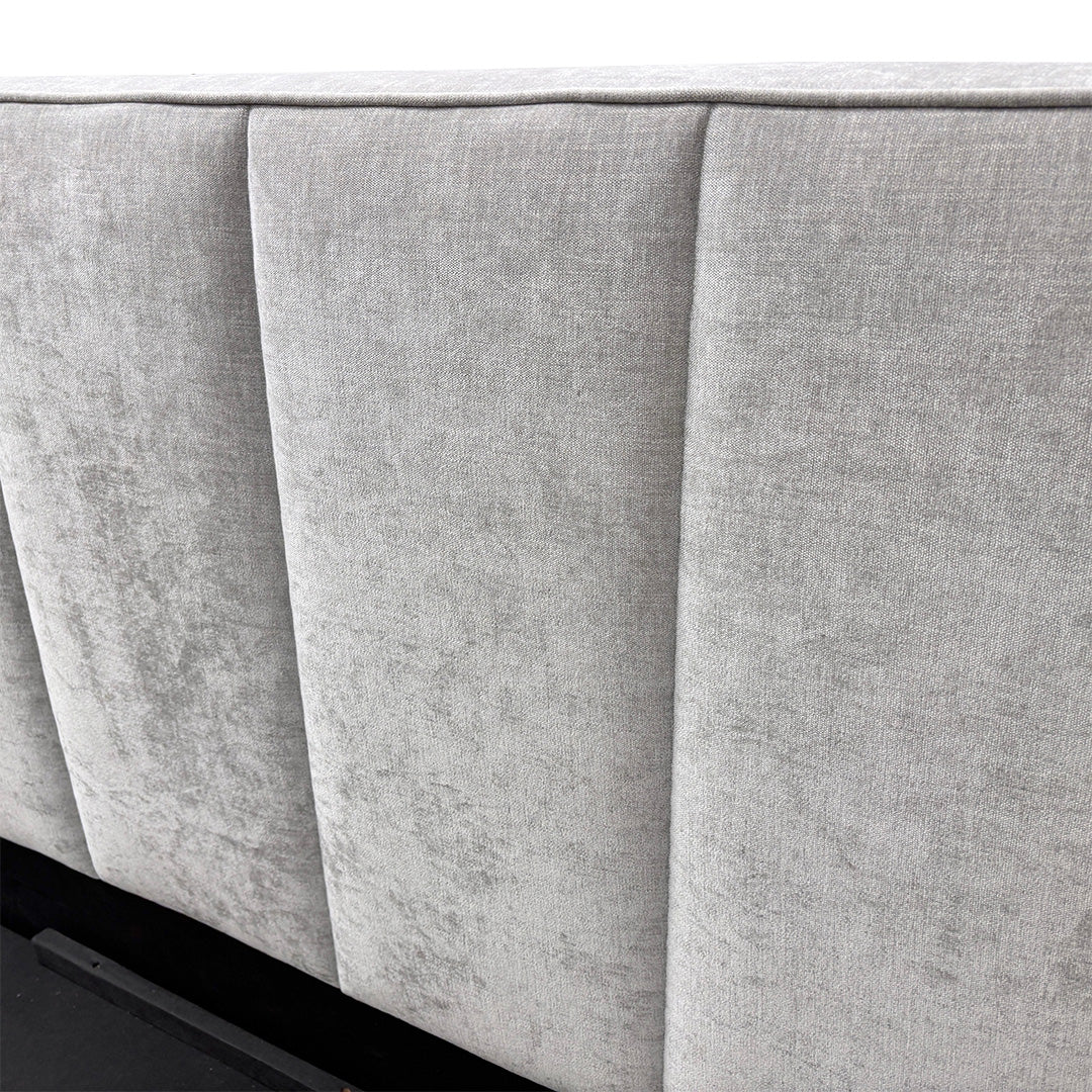 'Telosa' Grey Fabric End Lift Electric Ottoman Bed Frame with Headboard