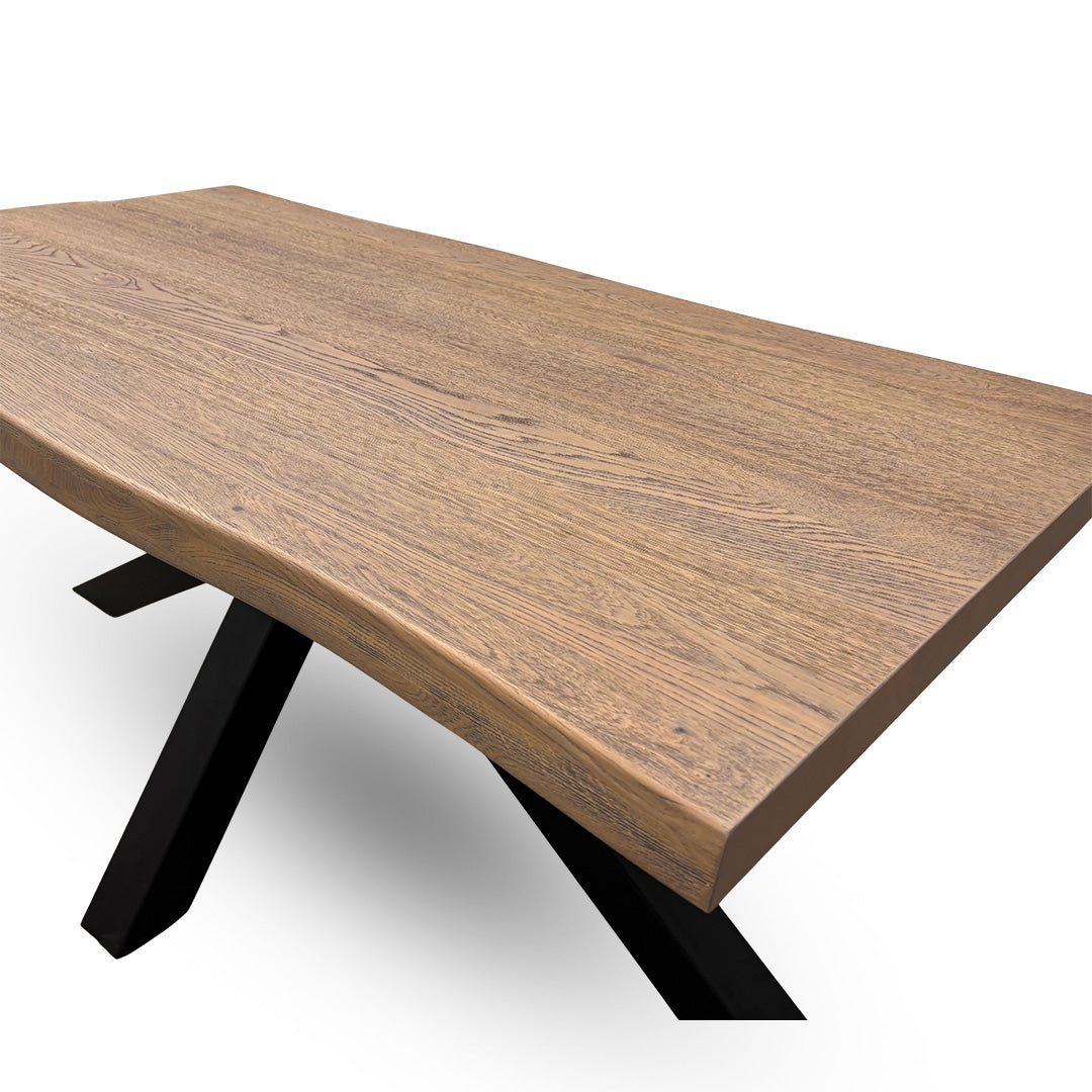 'Saturn' Solid Oak Large Live Edge Dining Table 180cm