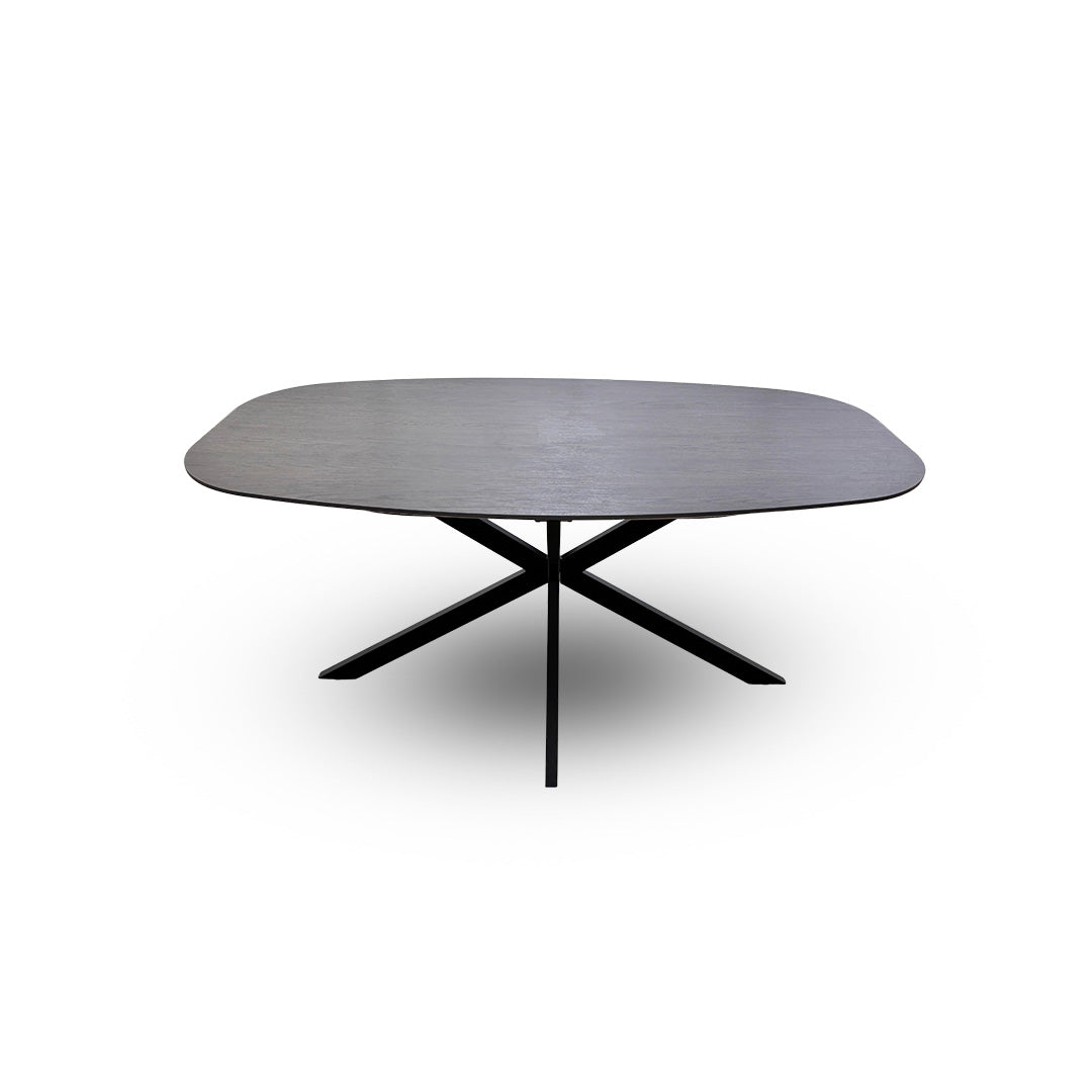'Sadia' Smoked Oak Oval Dining Table