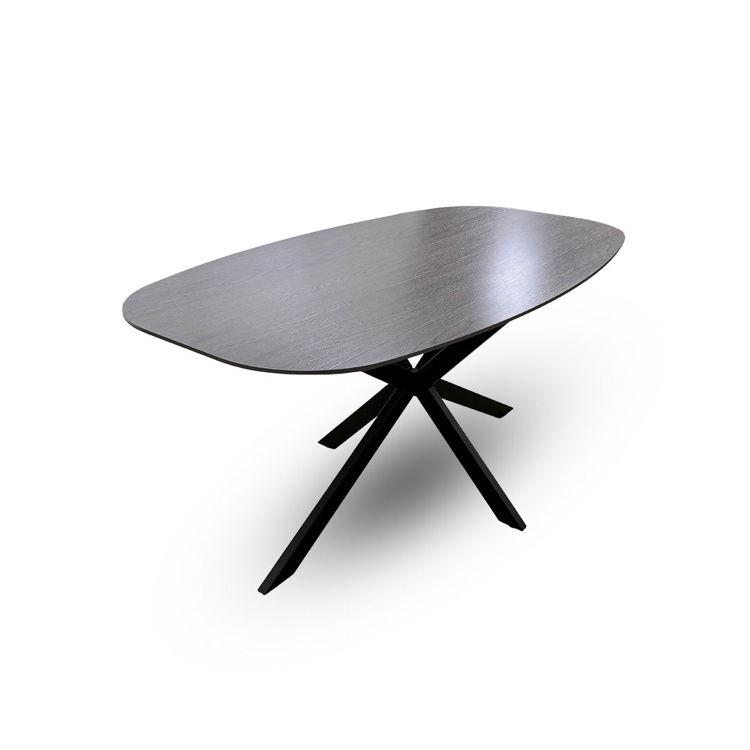 'Sadia' Smoked Oak Oval Dining Table