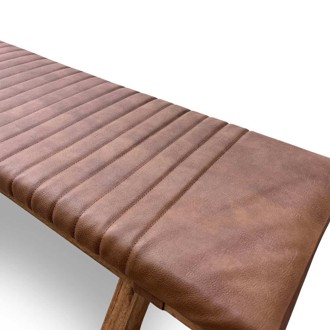 Bodahl 'Loki' 04 Desert Solid Oak 240cm Dining Bench with Cognac 240cm Bench Pad