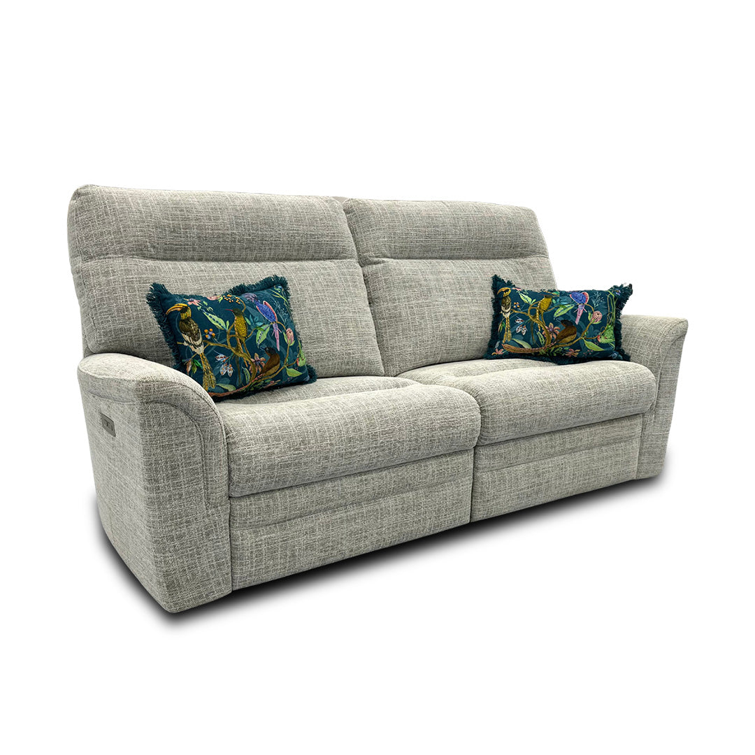 Parker Knoll ‘Hudson 23’ Dash Stone 001497-0040 Large 2 Seater Fabric Power Recliner Sofa
