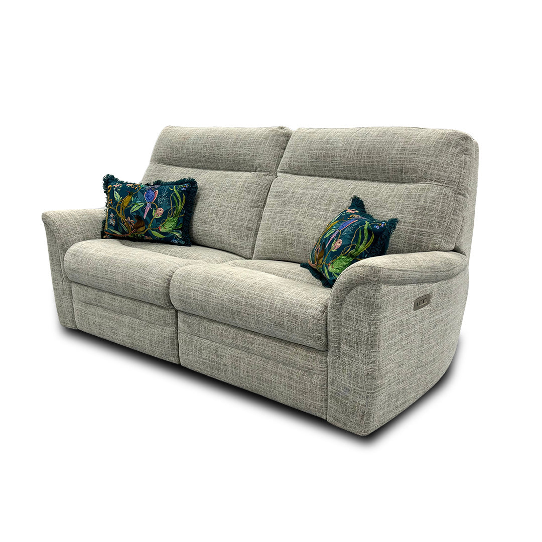 Parker Knoll ‘Hudson 23’ Dash Stone 001497-0040 Large 2 Seater Fabric Power Recliner Sofa