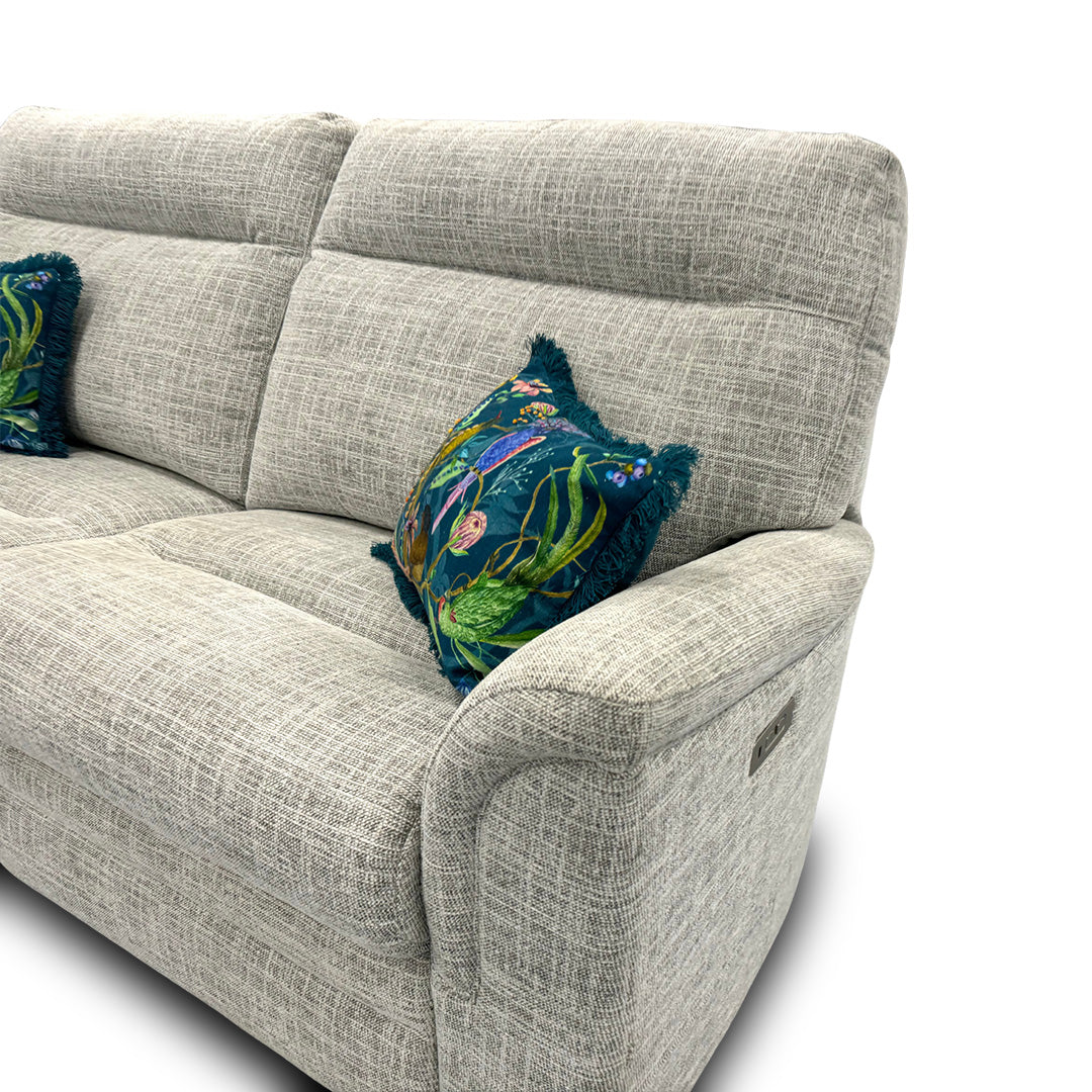Parker Knoll ‘Hudson 23’ Dash Stone 001497-0040 Large 2 Seater Fabric Power Recliner Sofa