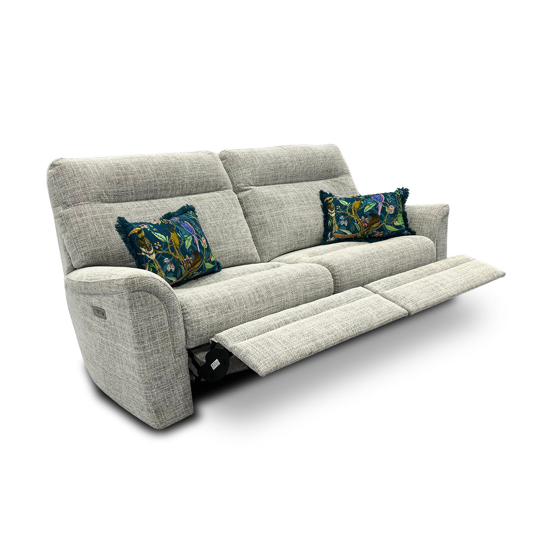 Parker Knoll ‘Hudson 23’ Dash Stone 001497-0040 Large 2 Seater Fabric Power Recliner Sofa