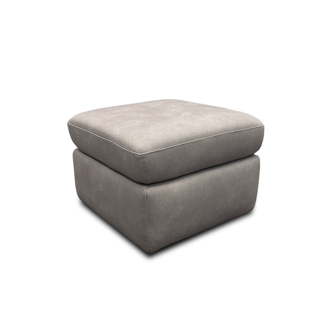 'Cinemax' Nappa Grey Velvet Storage Footstool