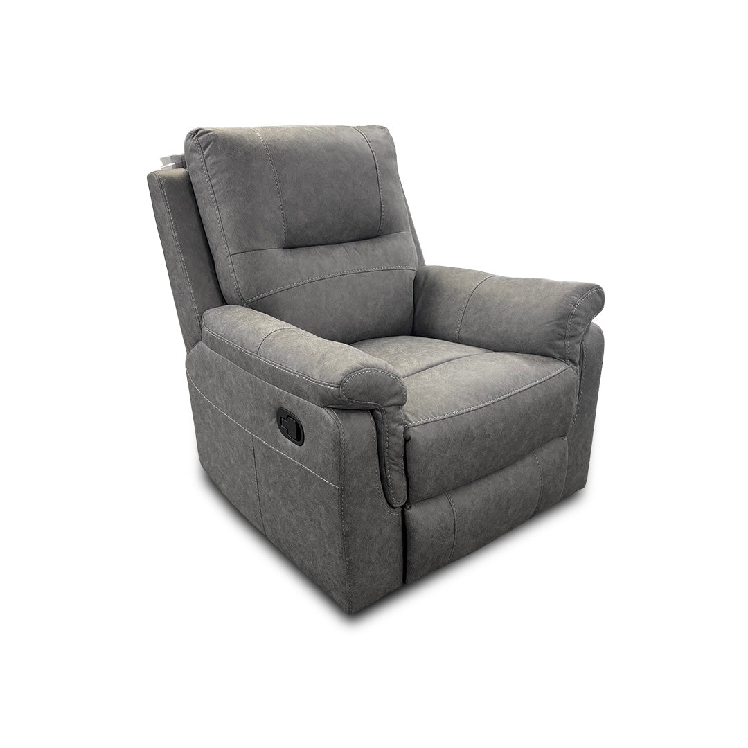 'Ranger' Grey Endurance Fabric Manual Recliner Armchair