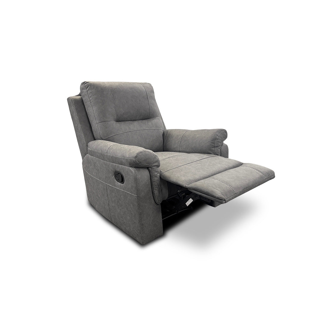 'Ranger' Grey Endurance Fabric Manual Recliner Armchair