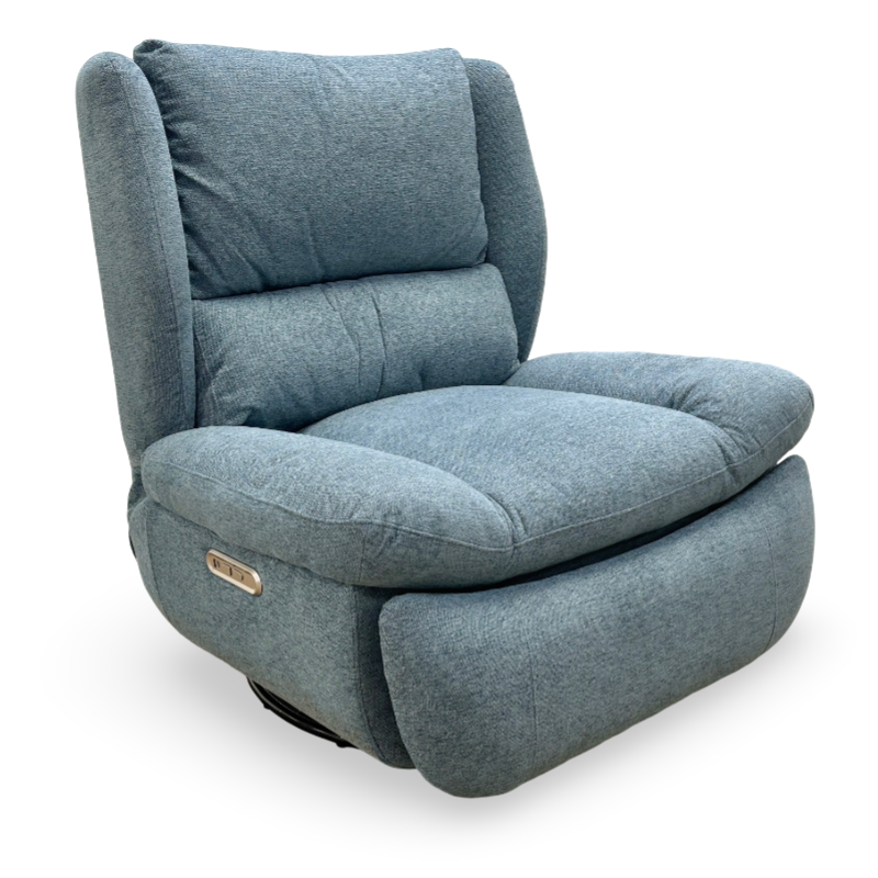 ‘Freddy’ Marine Fabric Electric Reclining Swivel Rocker Chair