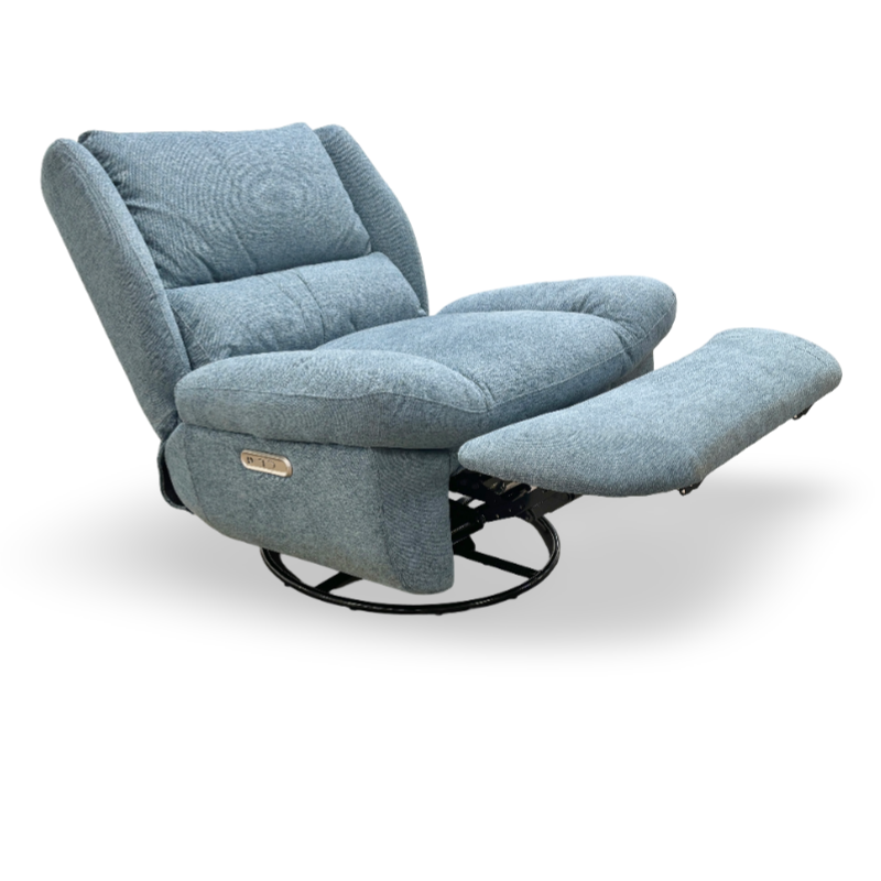 ‘Freddy’ Marine Fabric Electric Reclining Swivel Rocker Chair