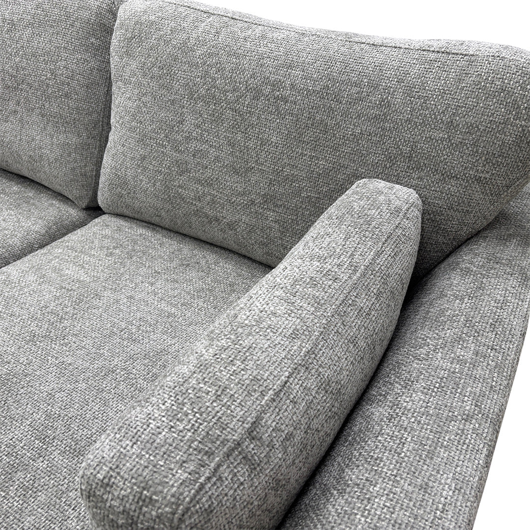 'Essie' Silver Essie Body Woven Fabric Double Ended Chaise Sofa