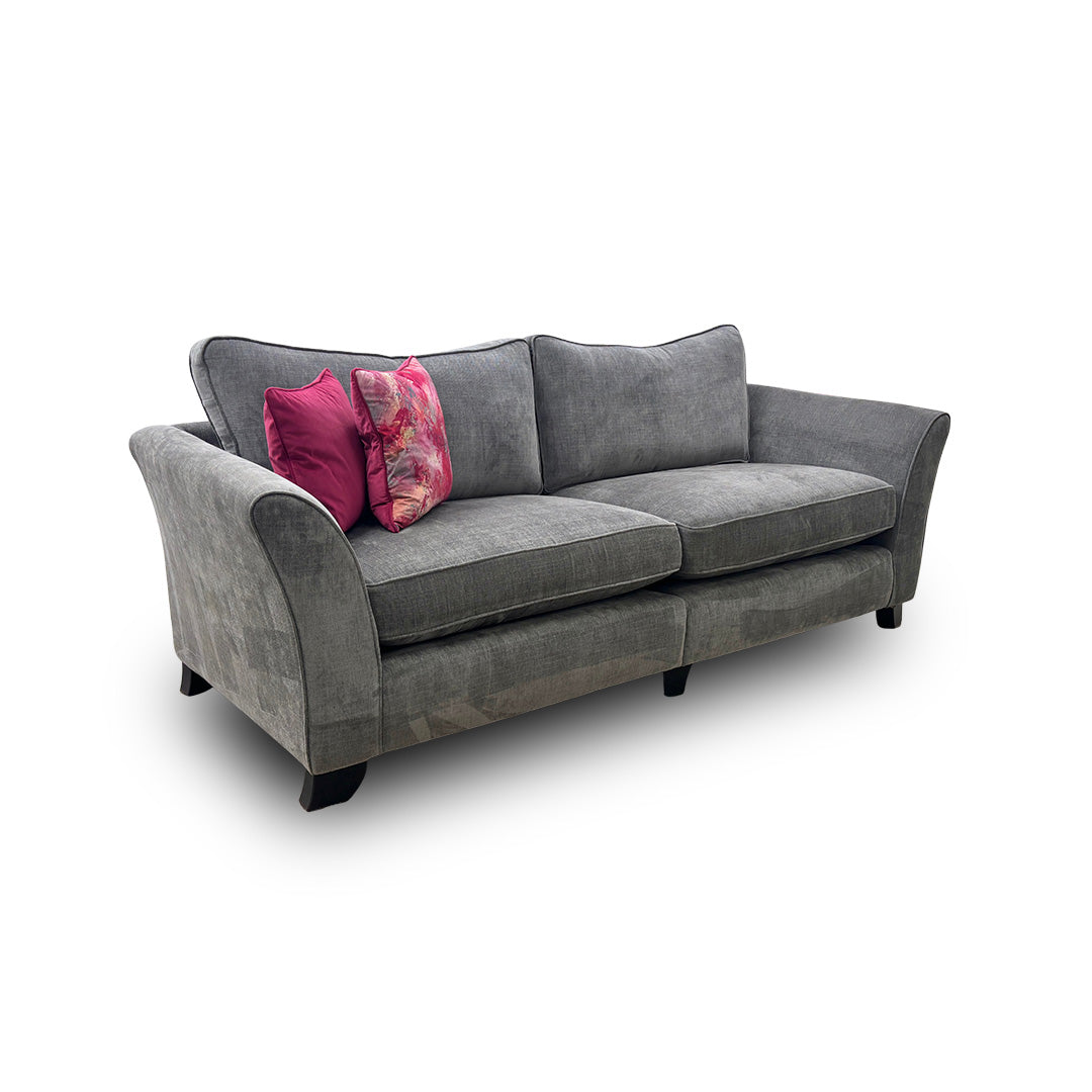 'Sasha' Zara Seal Fabric 4 Seater Classic Back Split Frame Sofa