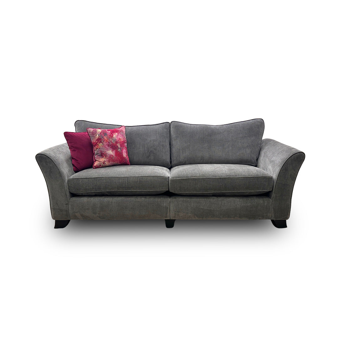 'Sasha' Zara Seal Fabric 4 Seater Classic Back Split Frame Sofa