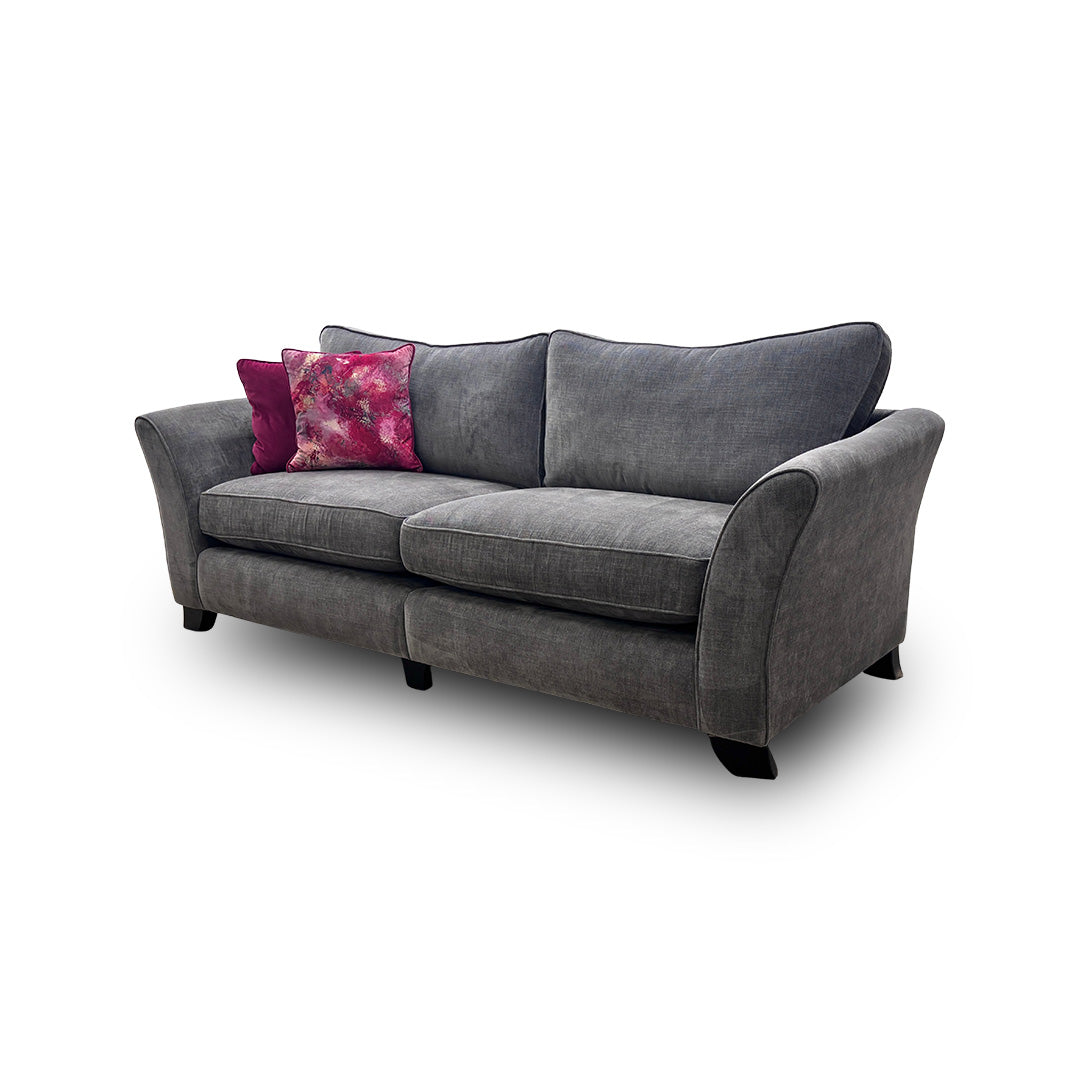 'Sasha' Zara Seal Fabric 4 Seater Classic Back Split Frame Sofa