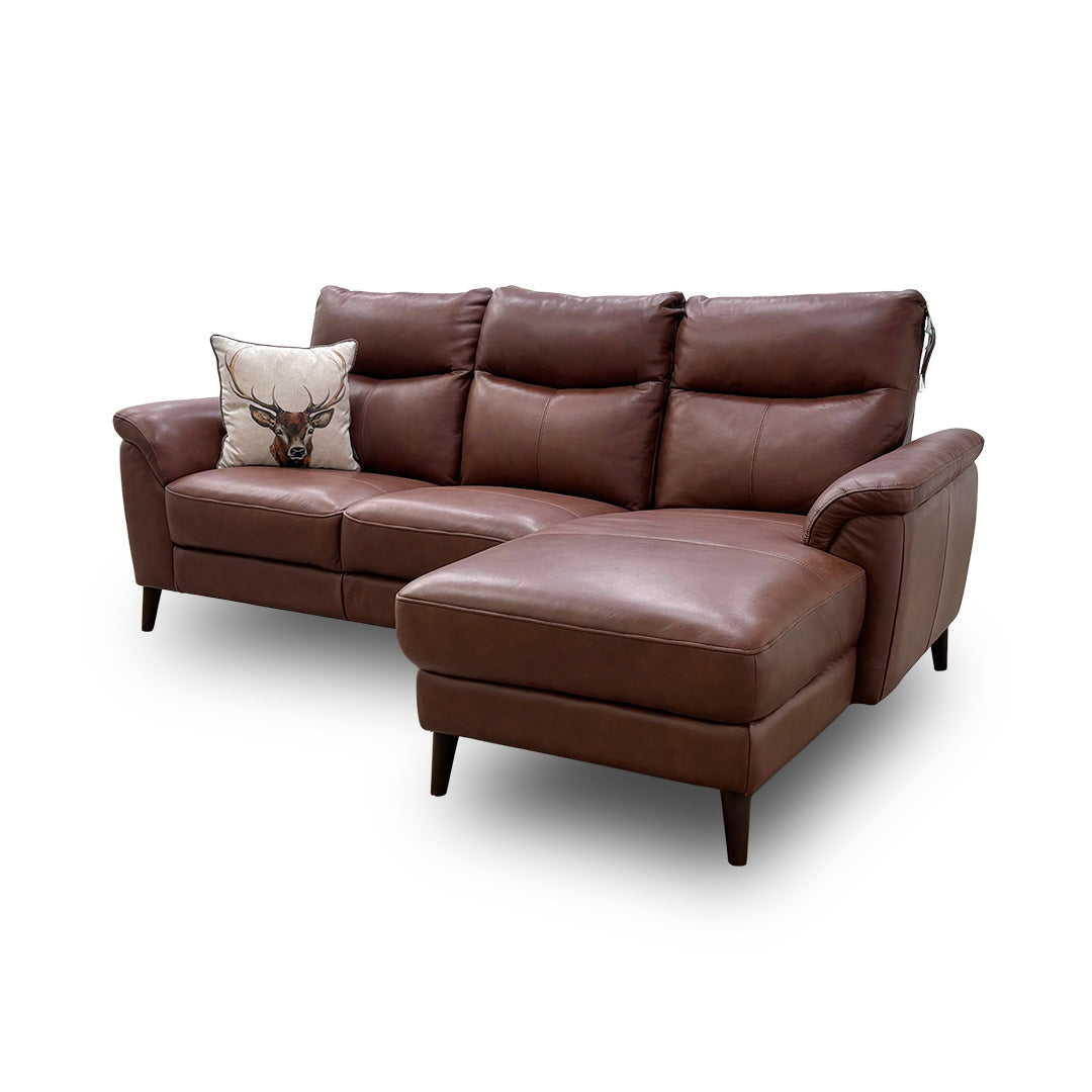 'Morgan' Cat-60/07 Butterscotch 3 Seater Right Hand Facing Chaise End Sofa
