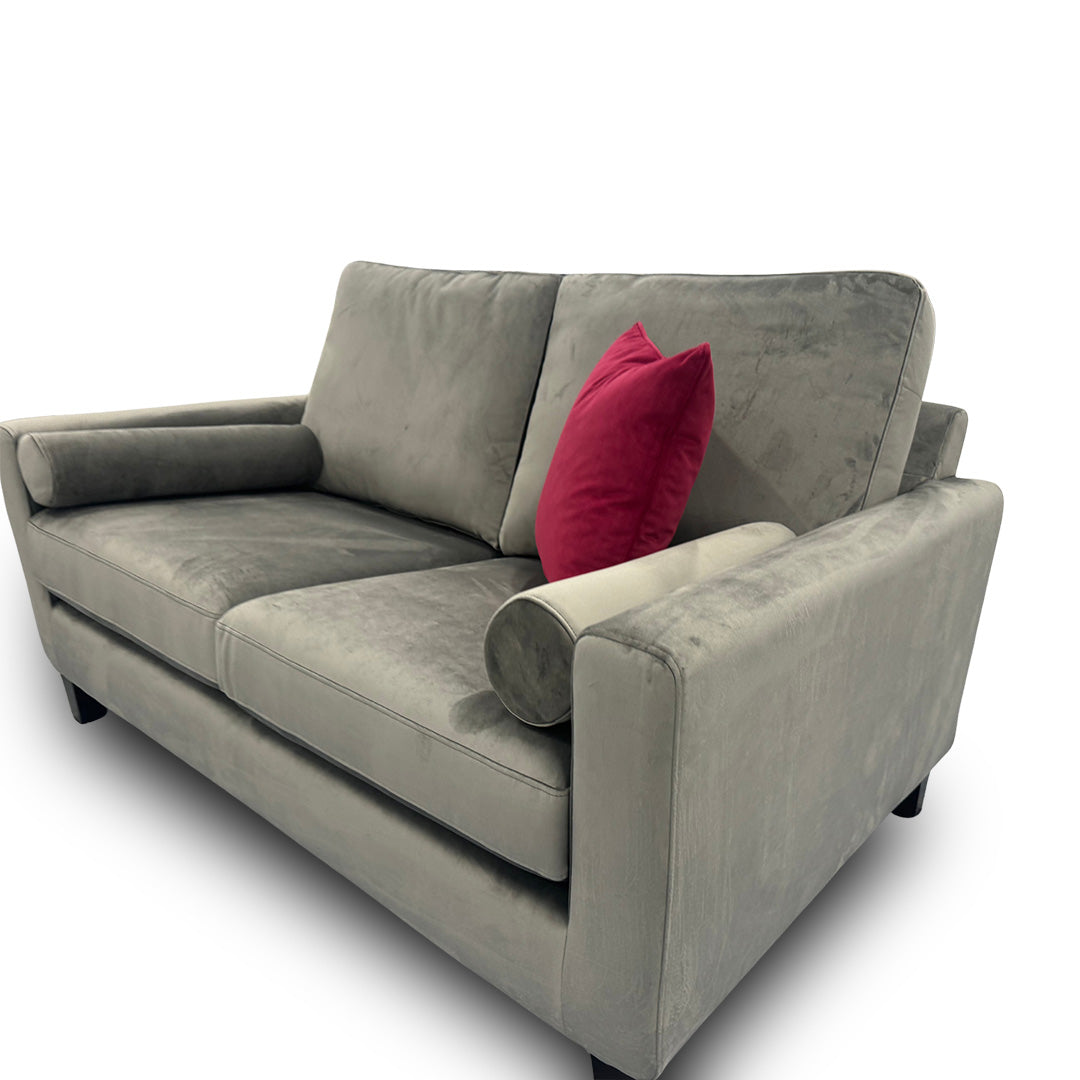 ‘Bailey’ Dolphin Grey Velvet 3 + 2 Seater Sofa Set