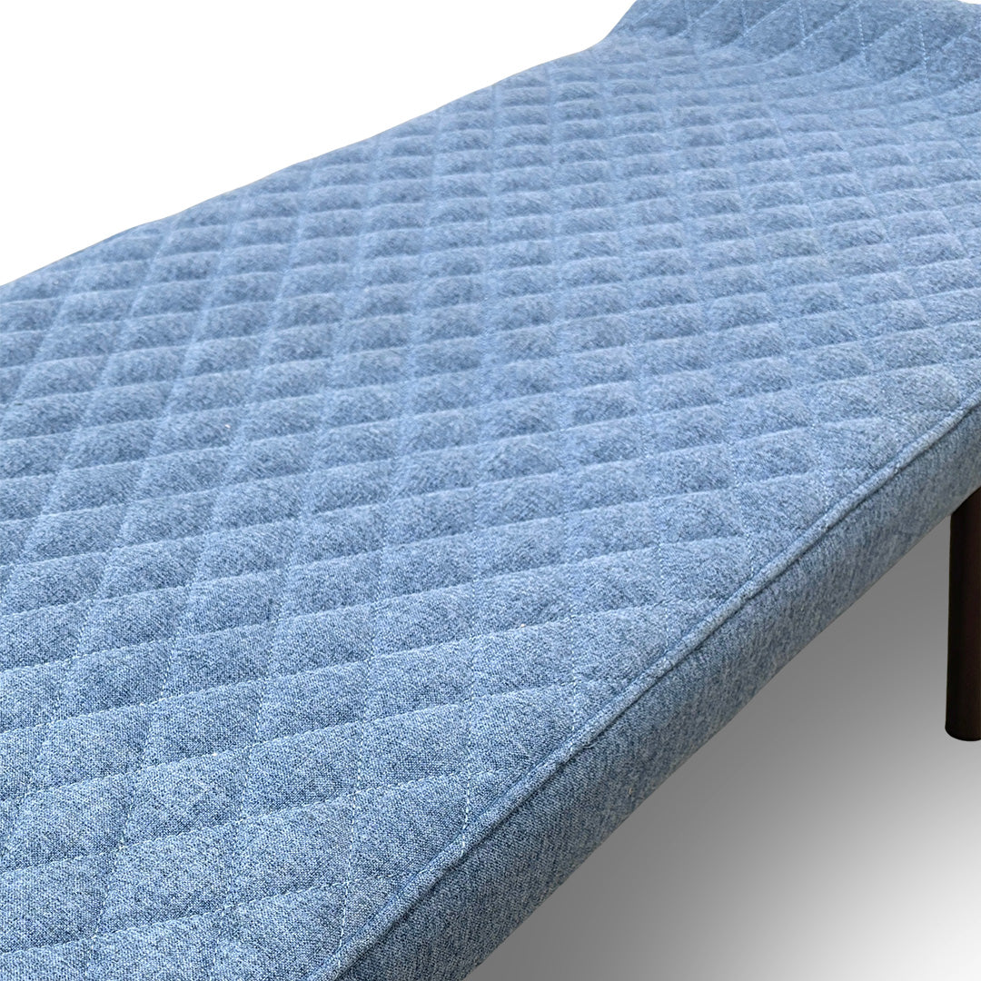 'Rocket' Mineral Blue Fabric Low Dining Bench