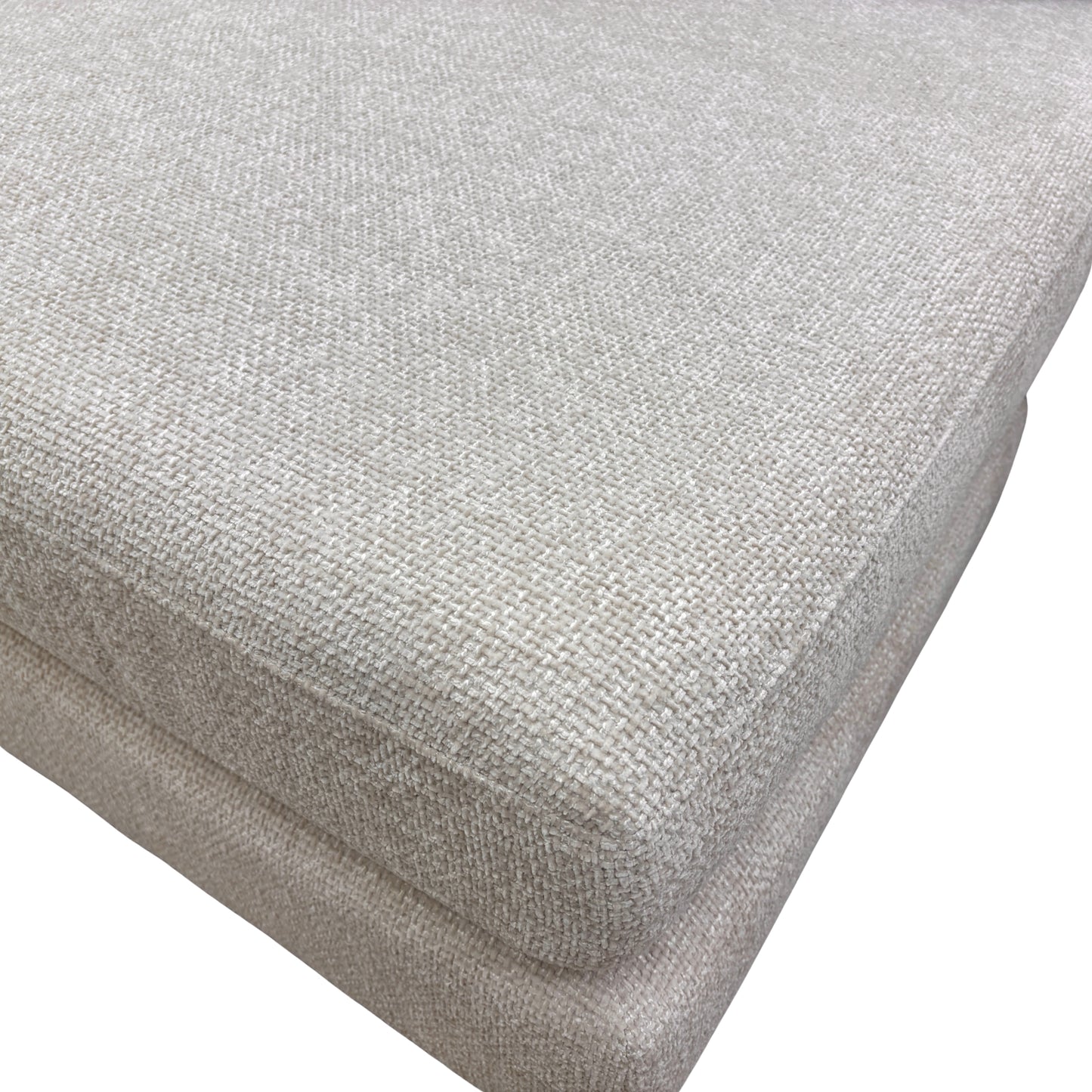 'Essie' Cream Essie Body Woven Fabric Double Ended Chaise Sofa