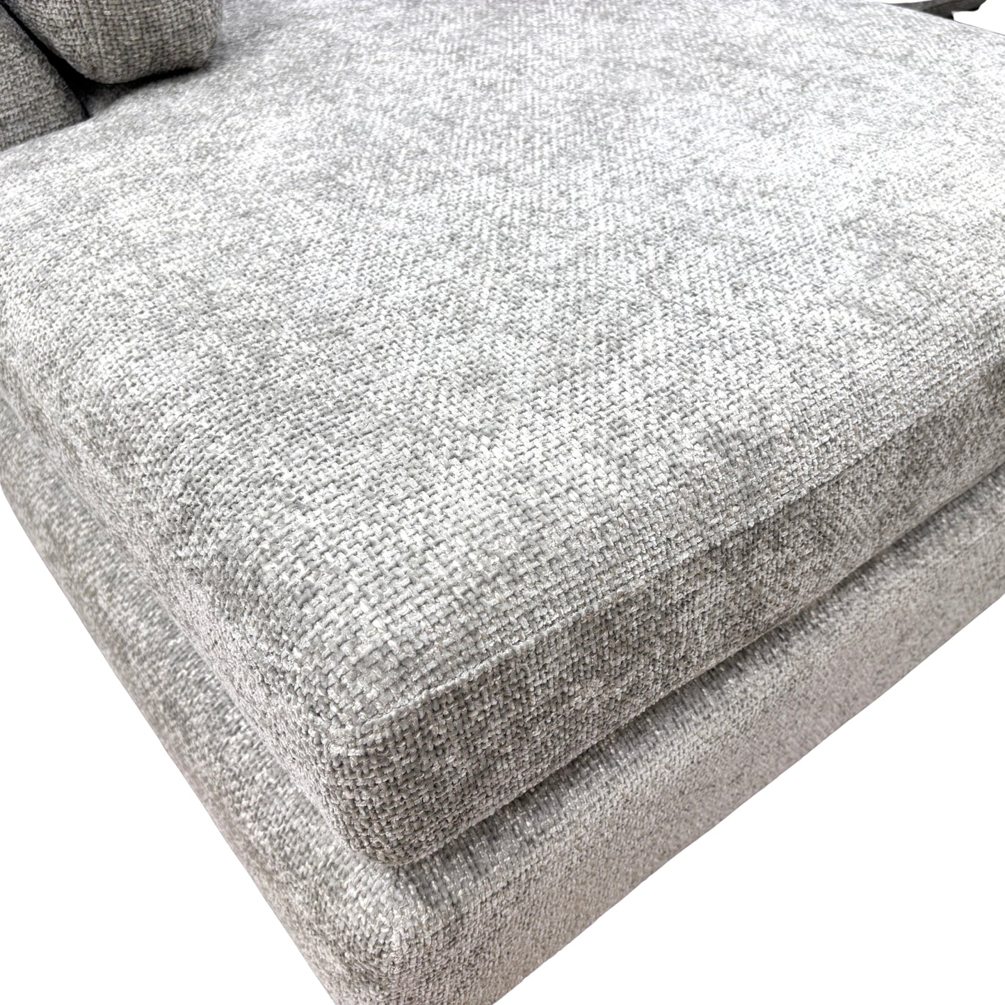 'Essie' Stone Essie Body Woven Fabric Double Ended Chaise Sofa